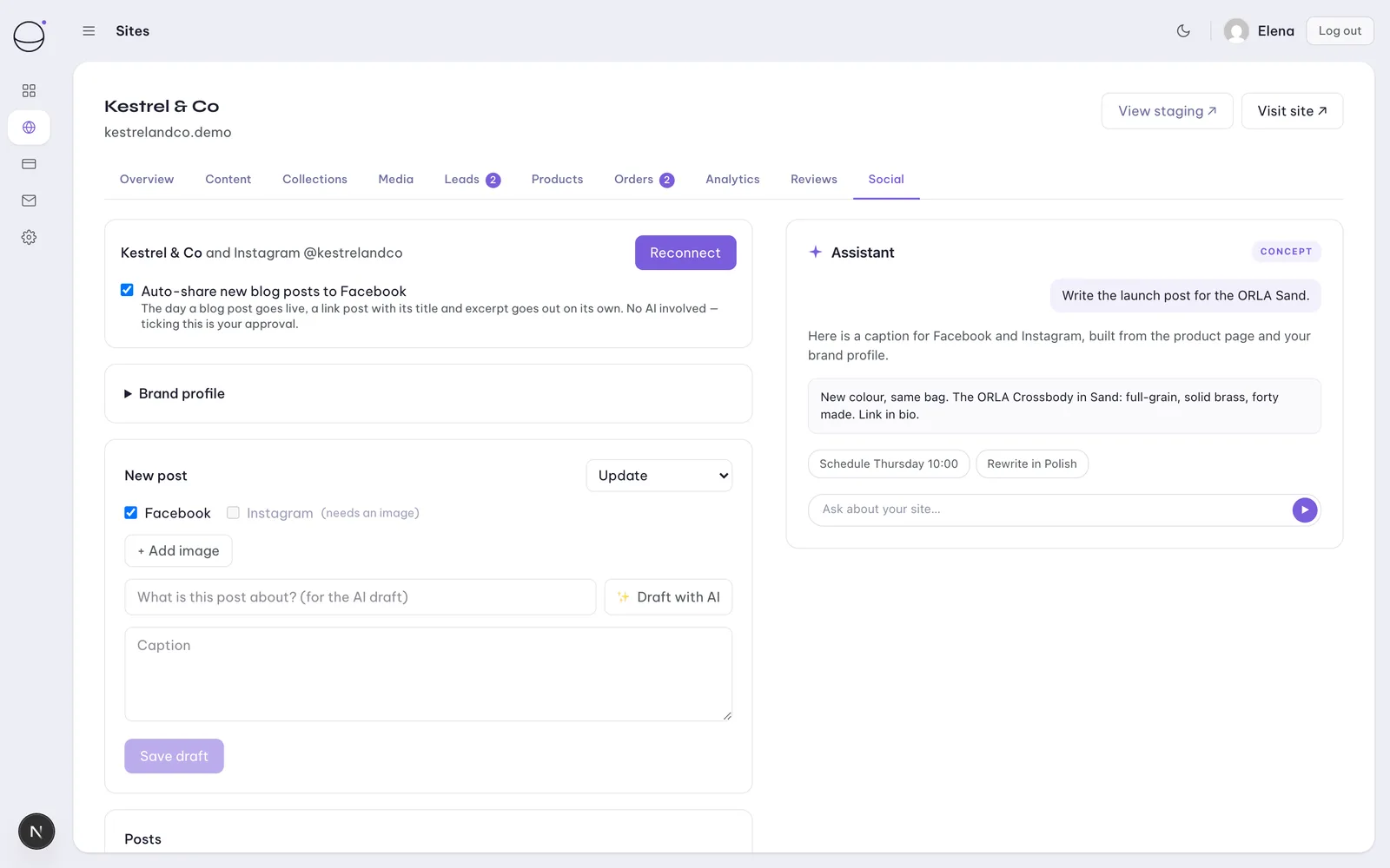 Orbit portal: the social composer and scheduler